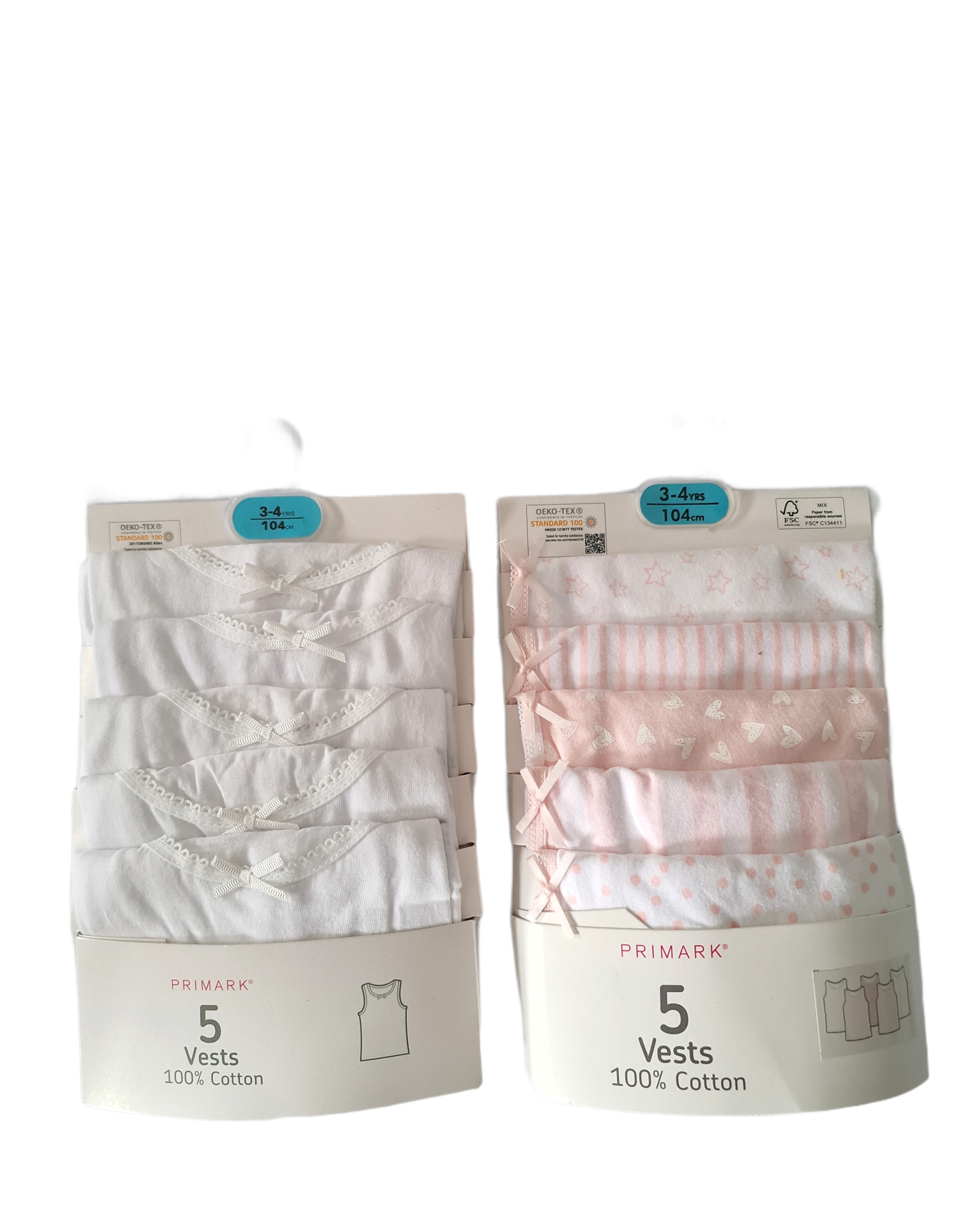 Onderhemd Wit/Roze