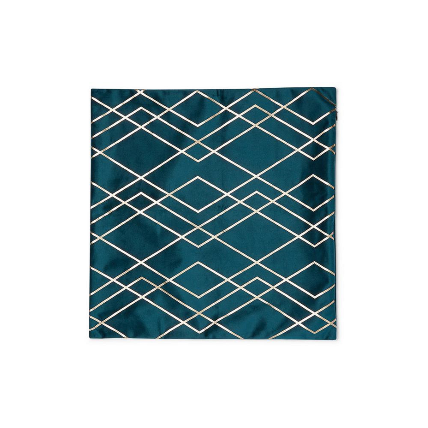 Kussensloop Teal Print Goud