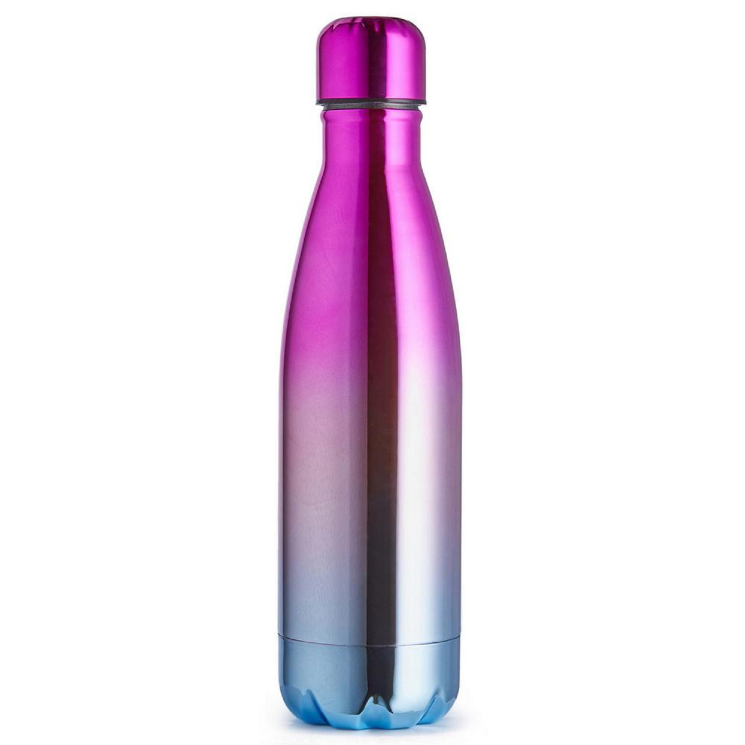 Roze fles van rvs met kleuroverloop, 500 ml