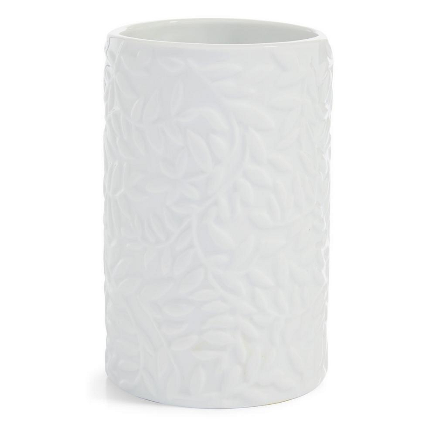 Witte tumbler met reliëfstructuur