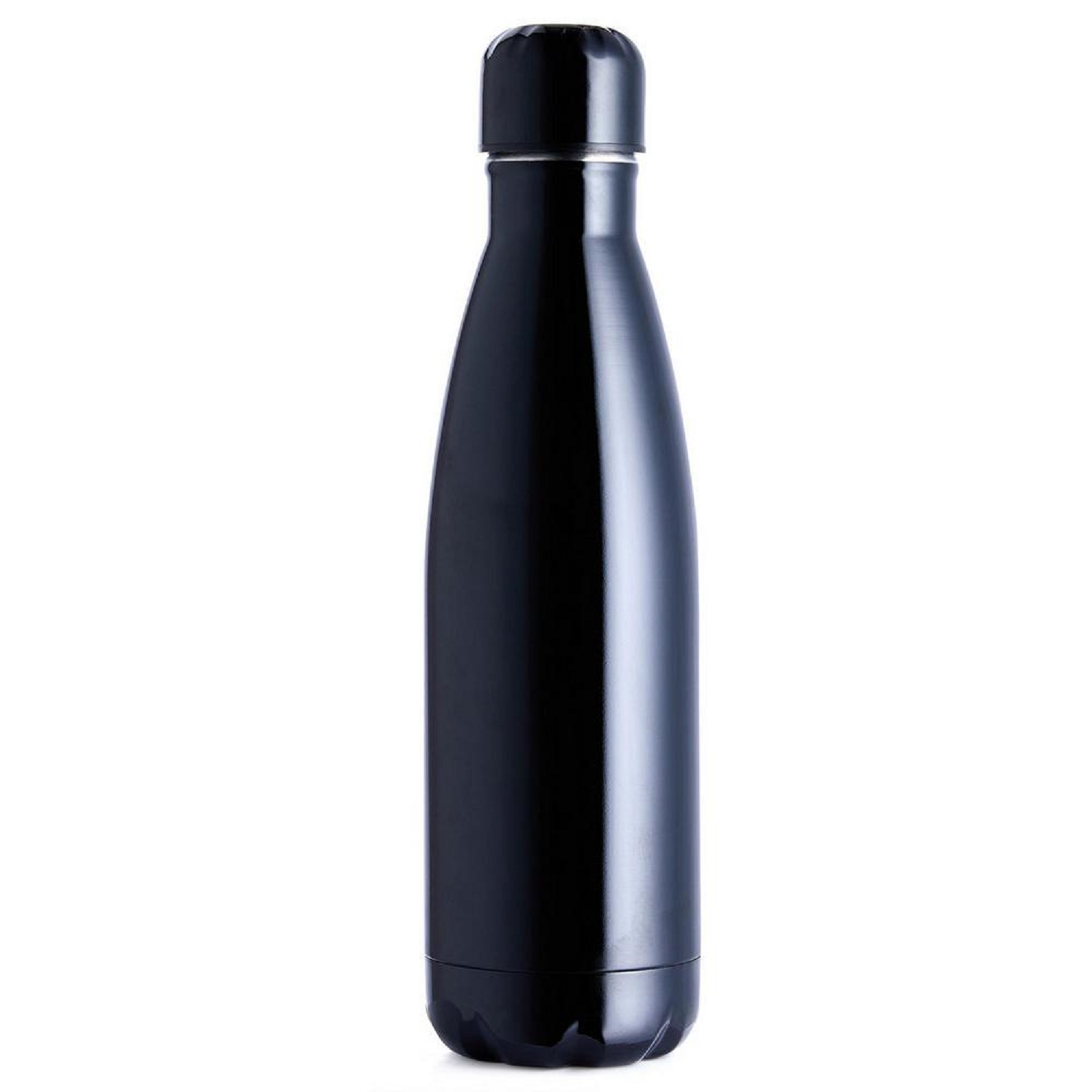 Zwarte fles van rvs, 500 ml