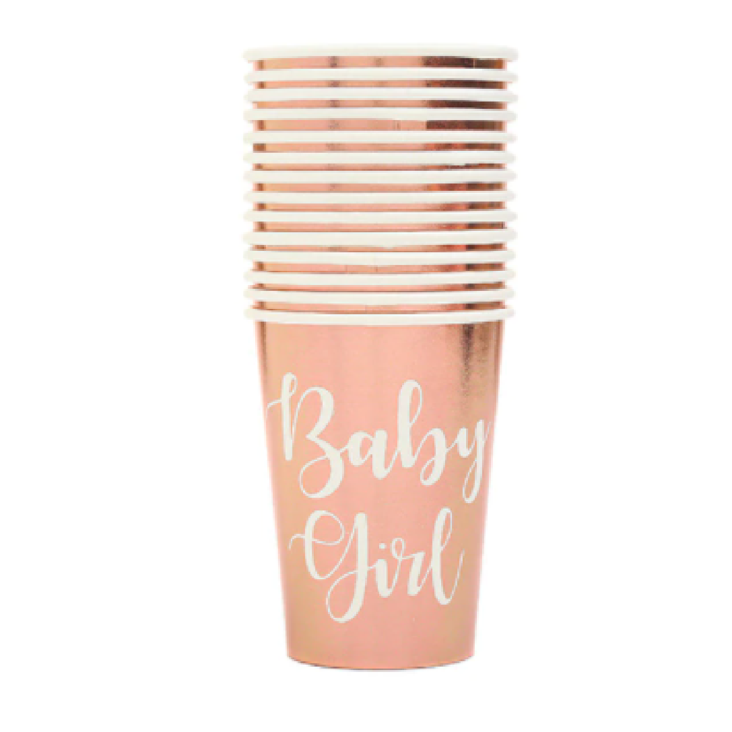 Rose Gold Baby Girl Beker