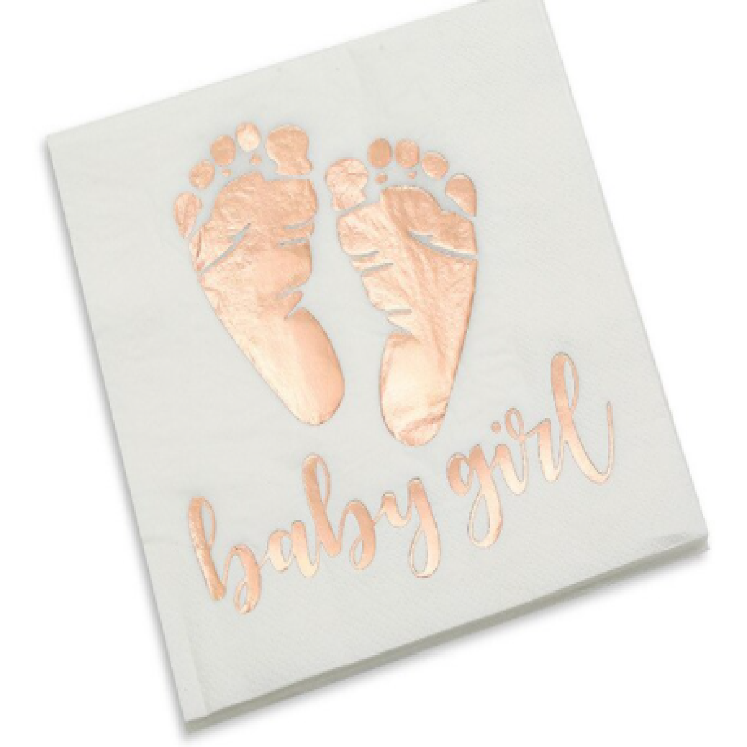 Rose Gold Baby Girl Servetten